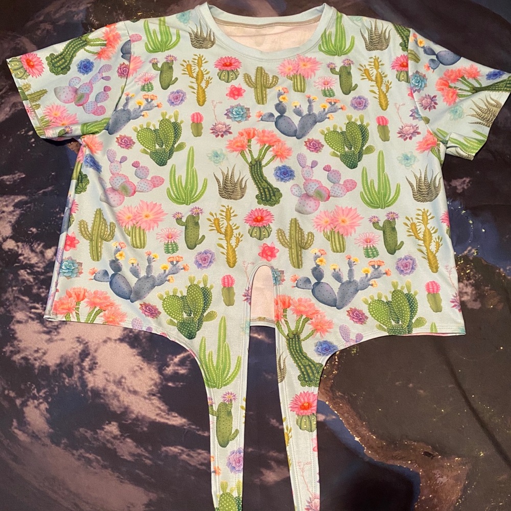 Blackmilk Crazy Plant Lady Tie Front Tee